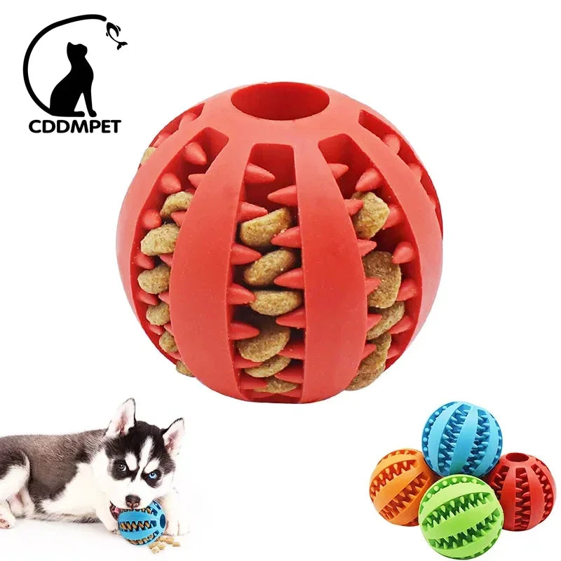 Small Dogs Interactive Elasticity Puppy Chew Toy Tooth Cleaning Rubber Food Ball Toy Pet Stuff Accessories