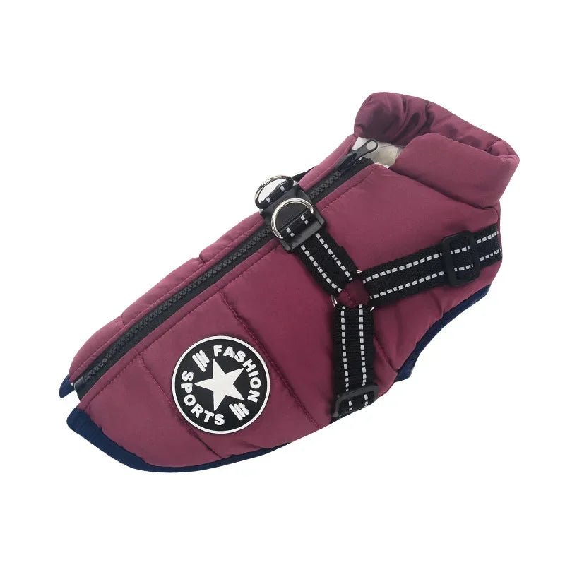 Dog Jacket with Harness Warm and Waterproof