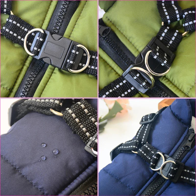 Dog Jacket with Harness Warm and Waterproof