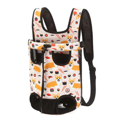Adjustable Pet Carrier Double Shoulder Backpack Portable Bag Outdoor Travel Camping Hiking Cat Bag Dog Bag