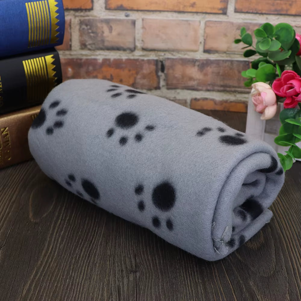 Soft Cute Pet Dog Blanket Winter Warm Cat Dog Bed Mat Print Sleeping Mattress Small Medium Large Dogs Fleece Pet Supplies