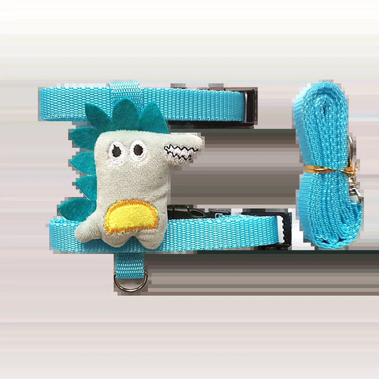 Cartoon Rabbit Harness and Leash Set Walking Adjustable Pet Harnesses for Small Animals Bunny Guinea Pig Mascotas Accessories