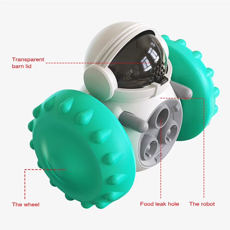 Pet Treat Tumbler Interactive Toy Slow Food Feeder Dispenser IQ Training Accessories