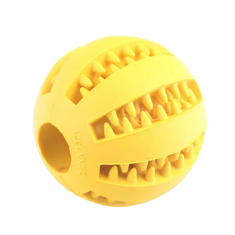  Small Dogs Interactive Elasticity Puppy Chew Toy Tooth Cleaning Rubber Food Ball Toy Pet Stuff Accessories