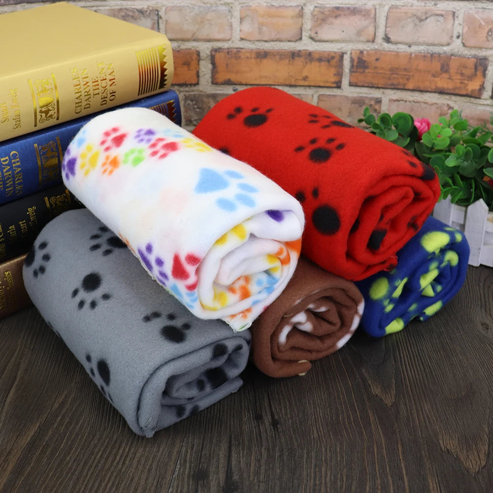 Soft Cute Pet Dog Blanket Winter Warm Cat Dog Bed Mat Print Sleeping Mattress Small Medium Large Dogs Fleece Pet Supplies