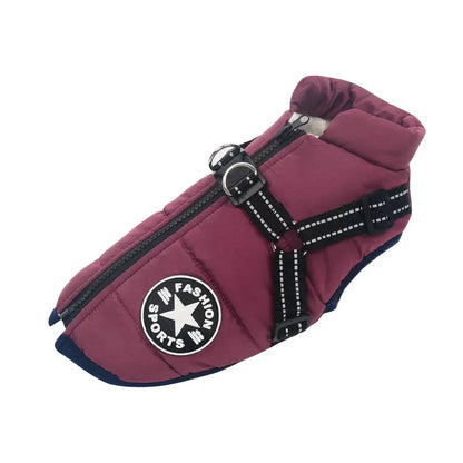 Dog Jacket with Harness Warm and Waterproof