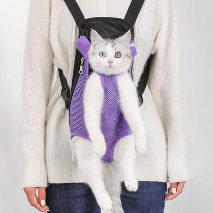 Adjustable Pet Carrier Double Shoulder Backpack Portable Bag Outdoor Travel Camping Hiking Cat Bag Dog Bag