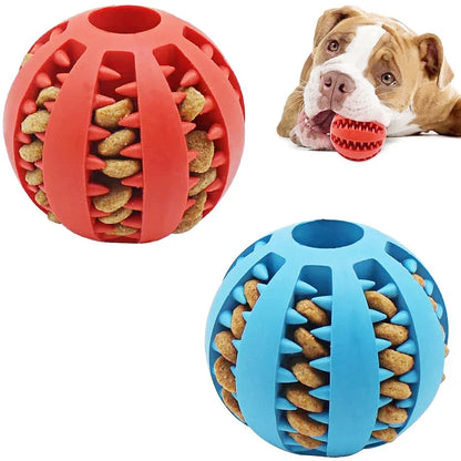  Small Dogs Interactive Elasticity Puppy Chew Toy Tooth Cleaning Rubber Food Ball Toy Pet Stuff Accessories
