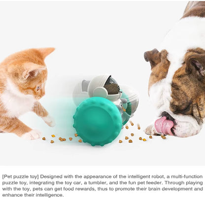 Pet Treat Tumbler Interactive Toy Slow Food Feeder Dispenser IQ Training Accessories