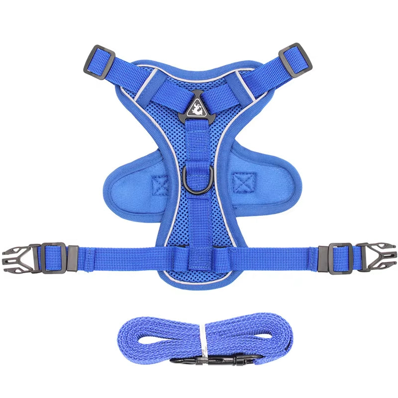 Fashion Reflective Cat/Dog Harness and Leash Sets Breathable Mesh Pet Harnesses for Small Dogs Cats Kitten Accessories Collier Chat