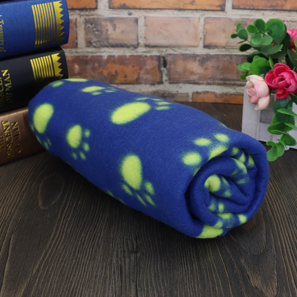 Soft Cute Pet Dog Blanket Winter Warm Cat Dog Bed Mat Print Sleeping Mattress Small Medium Large Dogs Fleece Pet Supplies