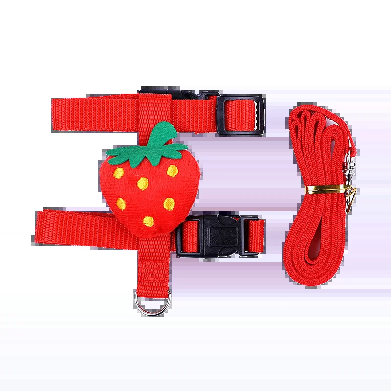 Cartoon Rabbit Harness and Leash Set Walking Adjustable Pet Harnesses for Small Animals Bunny Guinea Pig Mascotas Accessories