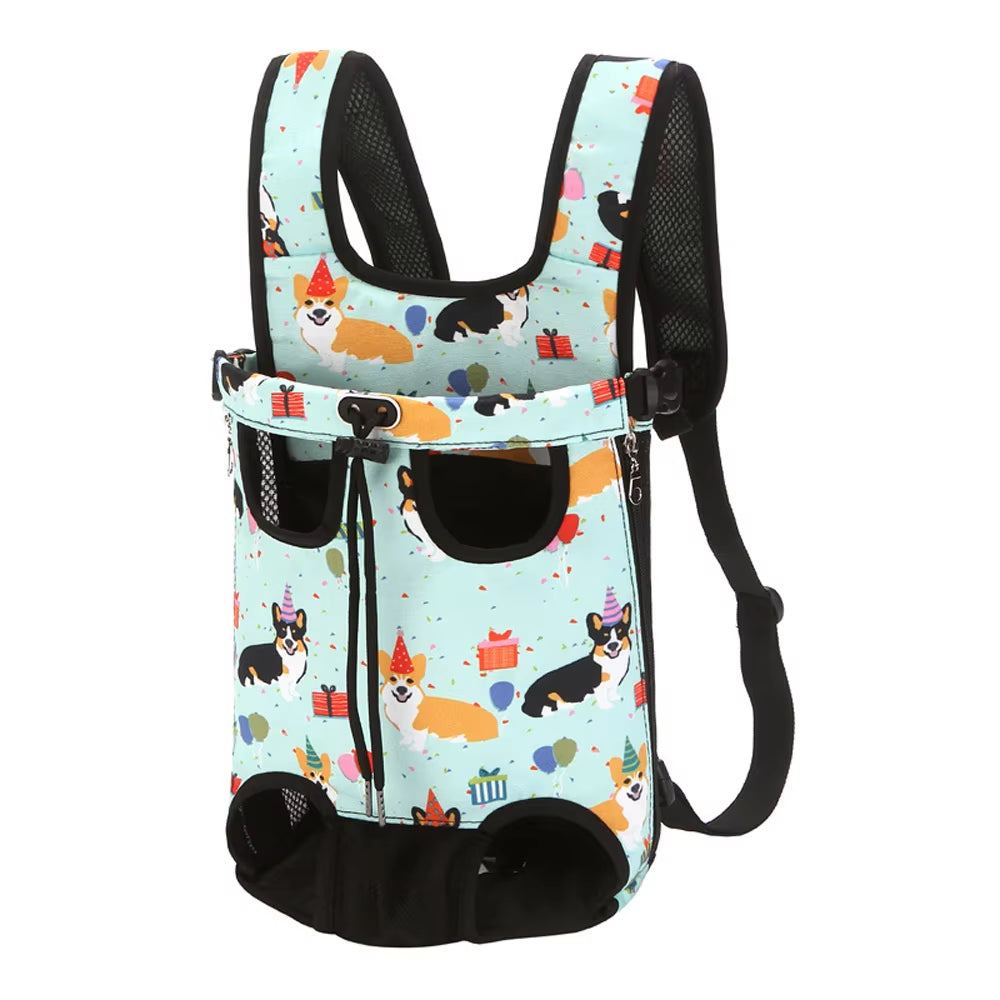 Adjustable Pet Carrier Double Shoulder Backpack Portable Bag Outdoor Travel Camping Hiking Cat Bag Dog Bag