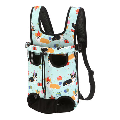 Adjustable Pet Carrier Double Shoulder Backpack Portable Bag Outdoor Travel Camping Hiking Cat Bag Dog Bag