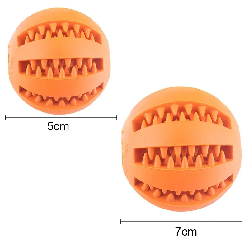  Small Dogs Interactive Elasticity Puppy Chew Toy Tooth Cleaning Rubber Food Ball Toy Pet Stuff Accessories