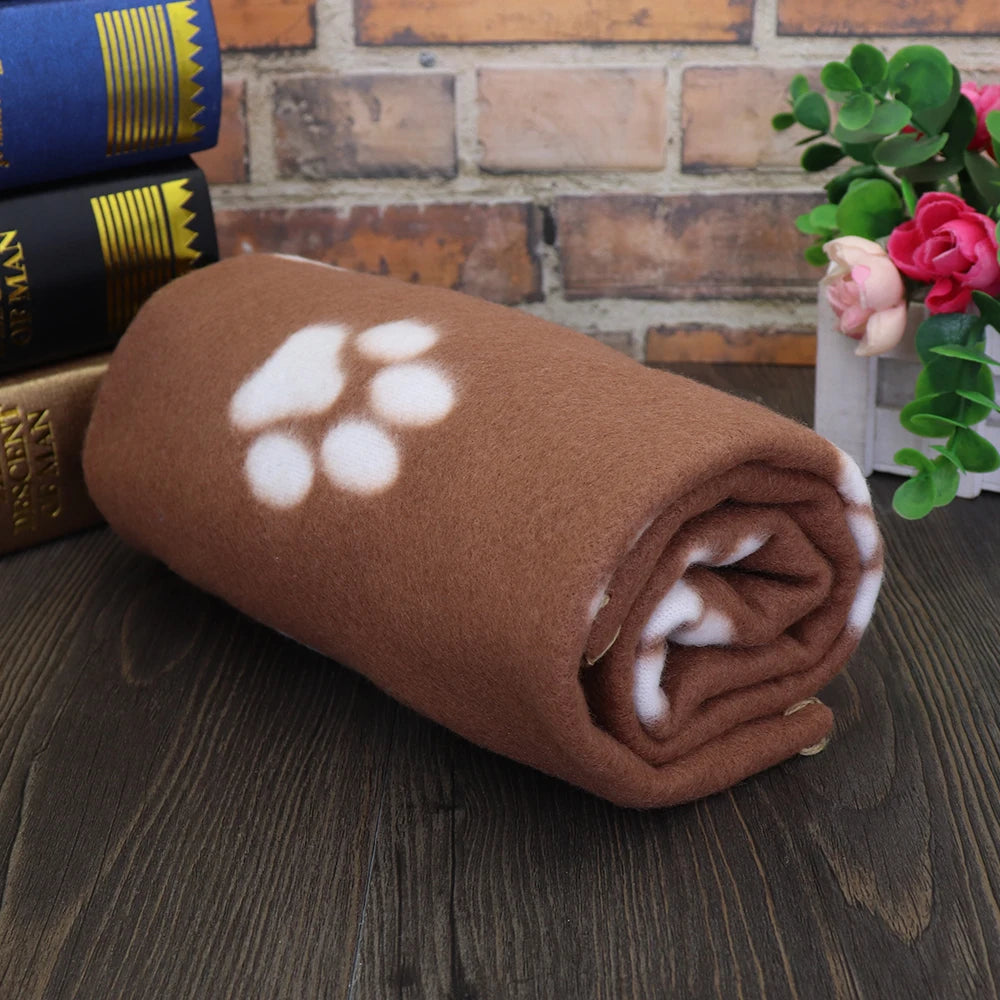 Soft Cute Pet Dog Blanket Winter Warm Cat Dog Bed Mat Print Sleeping Mattress Small Medium Large Dogs Fleece Pet Supplies