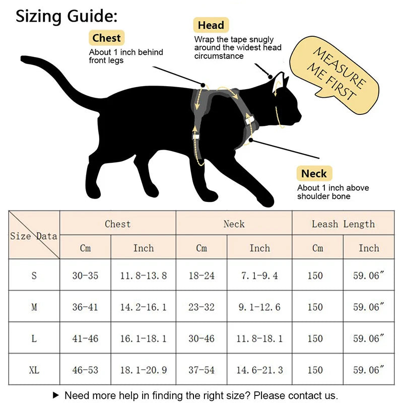 Fashion Reflective Cat/Dog Harness and Leash Sets Breathable Mesh Pet Harnesses for Small Dogs Cats Kitten Accessories Collier Chat