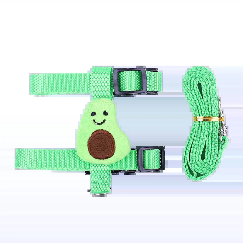 Cartoon Rabbit Harness and Leash Set Walking Adjustable Pet Harnesses for Small Animals Bunny Guinea Pig Mascotas Accessories