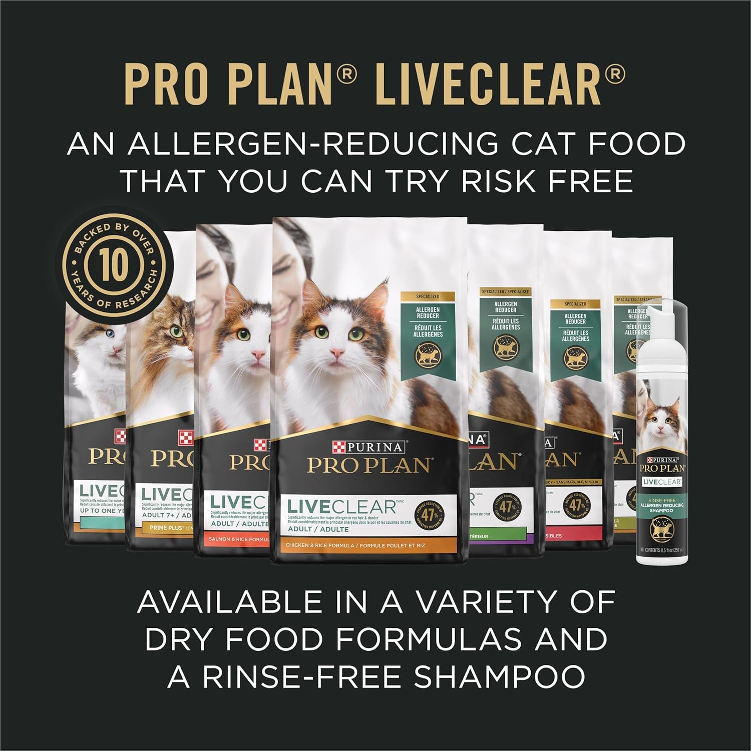 Purina Pro Plan Liveclear Cat Food Weight Management and Cat Allergen Reducer Chicken and Rice Formula - 5.5 Lb. Bag