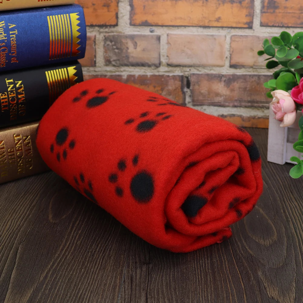 Soft Cute Pet Dog Blanket Winter Warm Cat Dog Bed Mat Print Sleeping Mattress Small Medium Large Dogs Fleece Pet Supplies