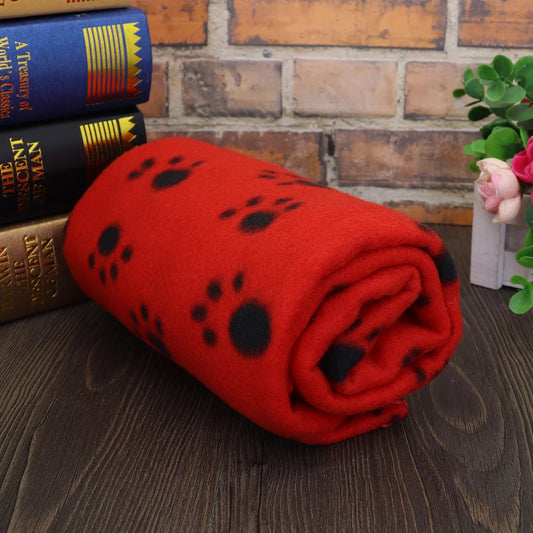Soft Cute Pet Dog Blanket Winter Warm Cat Dog Bed Mat Print Sleeping Mattress Small Medium Large Dogs Fleece Pet Supplies
