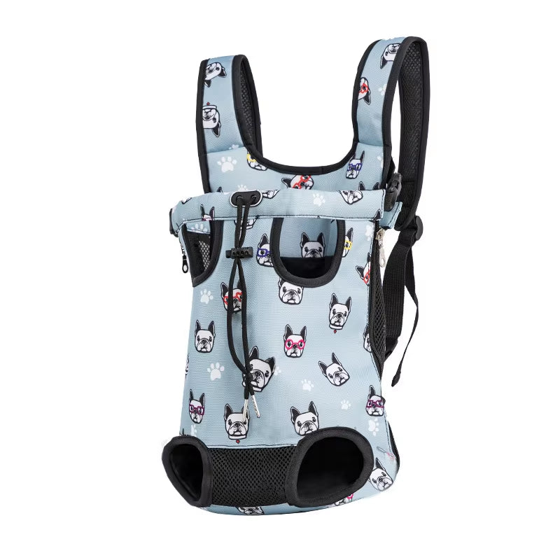 Adjustable Pet Carrier Double Shoulder Backpack Portable Bag Outdoor Travel Camping Hiking Cat Bag Dog Bag