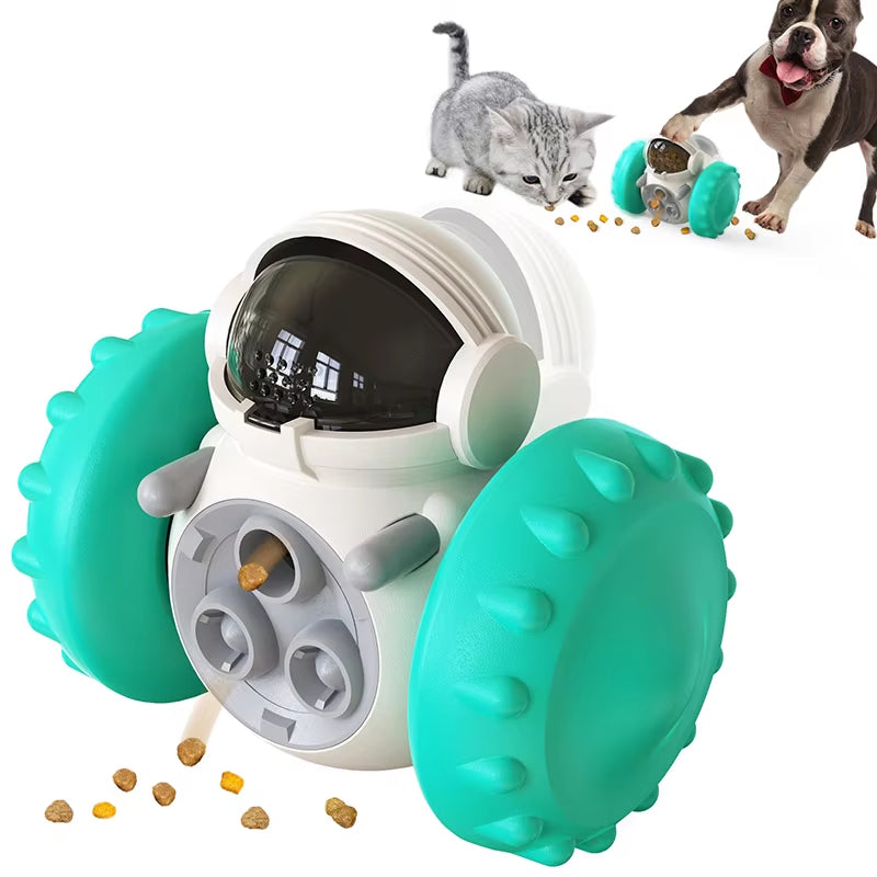 Pet Treat Tumbler Interactive Toy Slow Food Feeder Dispenser IQ Training Accessories