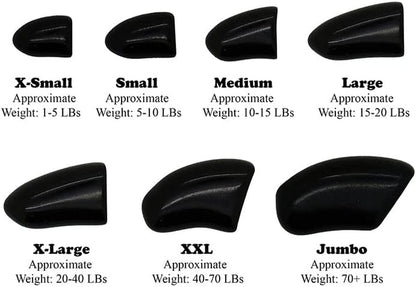 60 Piece Soft Nail Caps with Adhesive for Dog Claws - Jet Black X-Large