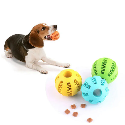  Small Dogs Interactive Elasticity Puppy Chew Toy Tooth Cleaning Rubber Food Ball Toy Pet Stuff Accessories
