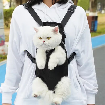 Adjustable Pet Carrier Double Shoulder Backpack Portable Bag Outdoor Travel Camping Hiking Cat Bag Dog Bag