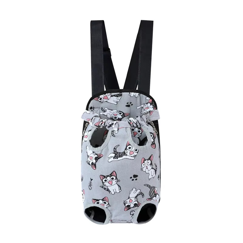 Adjustable Pet Carrier Double Shoulder Backpack Portable Bag Outdoor Travel Camping Hiking Cat Bag Dog Bag