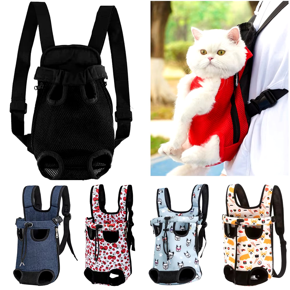Adjustable Pet Carrier Double Shoulder Backpack Portable Bag Outdoor Travel Camping Hiking Cat Bag Dog Bag